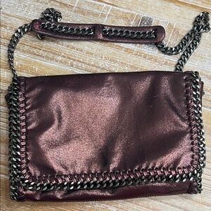 Elegant Burgundy Chain Clutch